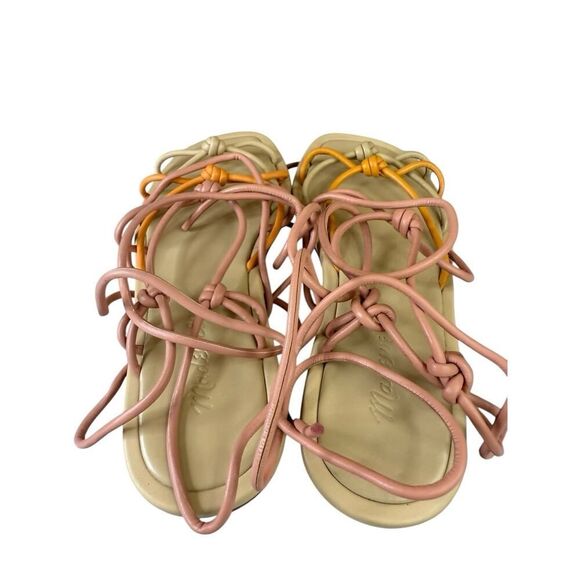 Madewell Multi-Color Leather Gladiator Lace-Up Sandals – Fits Like US 7 - Picture 4 of 9
